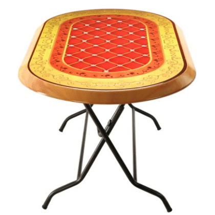 RFL Cushion Printed Elegant Dining Table – Sandal Wood