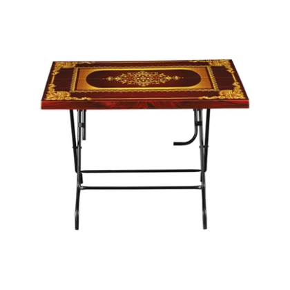 TEL Polypropylene Printed 4 Seated Gorgeous Multi Table – Rose Wood