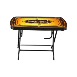 TEL Printed 4 Seated Deluxe Table – Black & Golden