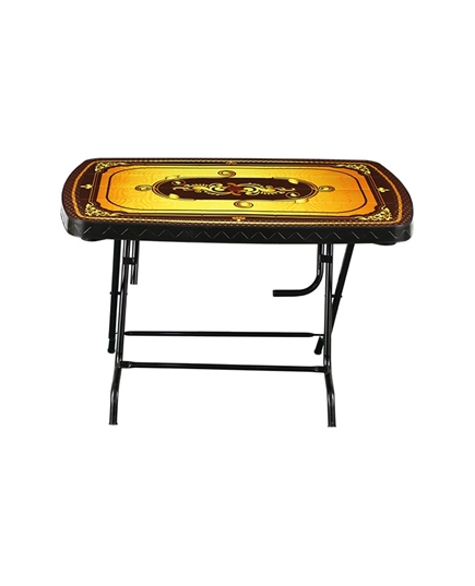 TEL Printed 4 Seated Deluxe Table – Black & Golden