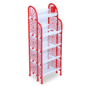 Popular Deluxe Rack 5 Step - Red & White