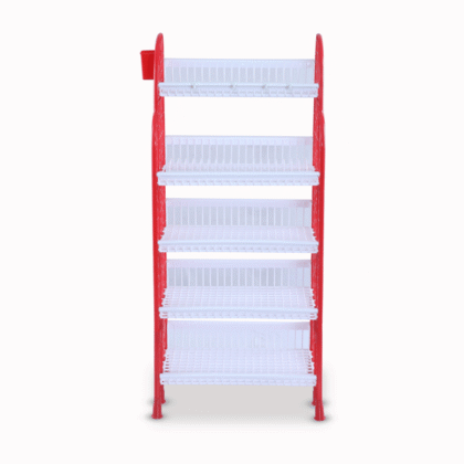 Premium Kitchen Rack 5 Step – Red & White