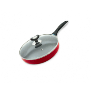 Vision Nonstick Glamour Fry Pan with Lid 24 CM – Red