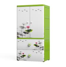 Akij-Wardrobe & Almira-Couple-3D-Lily With Lock – 14219