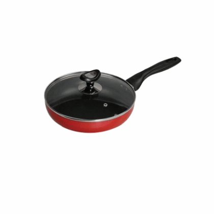 Topper Non-stick Glamour Fry Pan With Lid 28 CM – Red